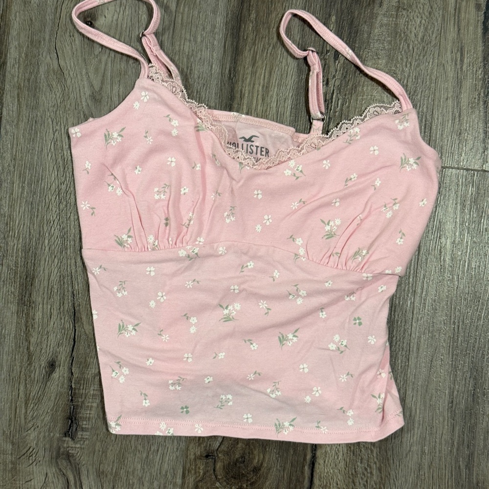 Hollister Pink Embellished Bustier Camisole